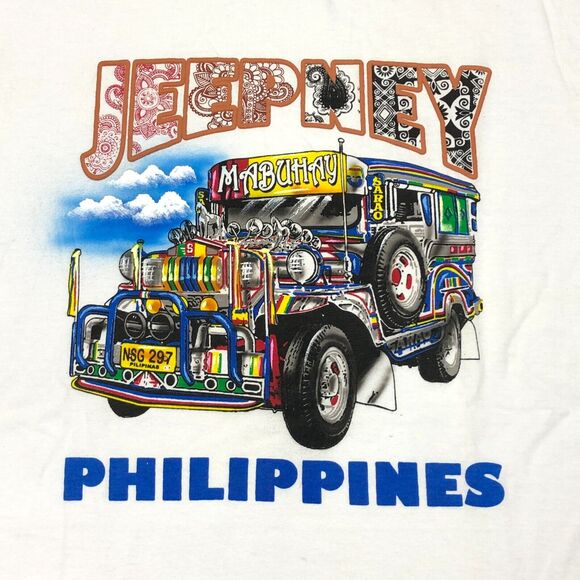 Dibuho Hand Painted Jeepney Philippines Tee T Shirt Size XL B3 - Picture 2 of 5